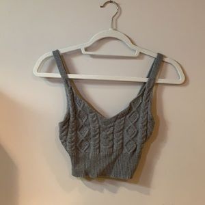 Patterned tight tank top, cropped